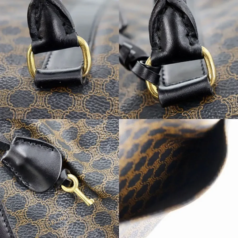 CELINE Black Brown Pvc Leather Travel Bag 🧳 MC98/2